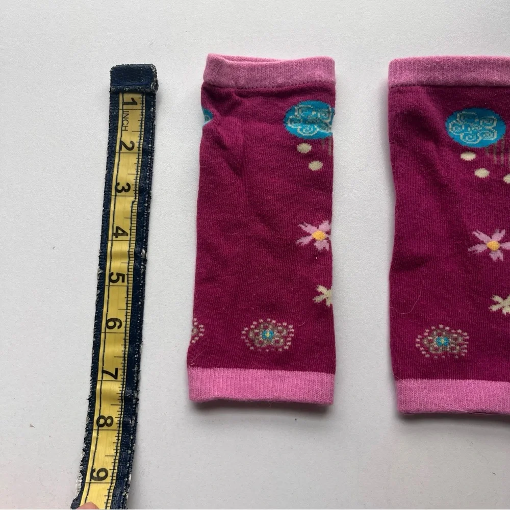 Pink Floral Kids Leg Warmers